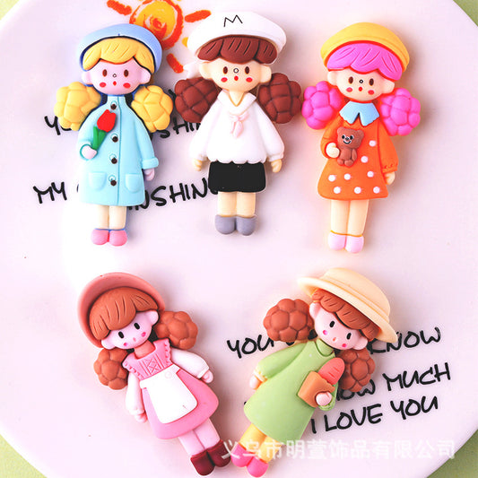 Popcorn Girl Ball Head series diy resin accessories accessories