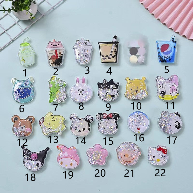 Glitter quicksand cartoon stand