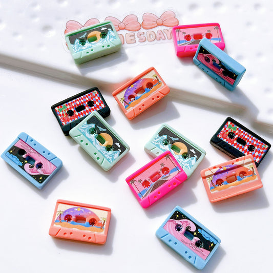 Retro tape resin accessories